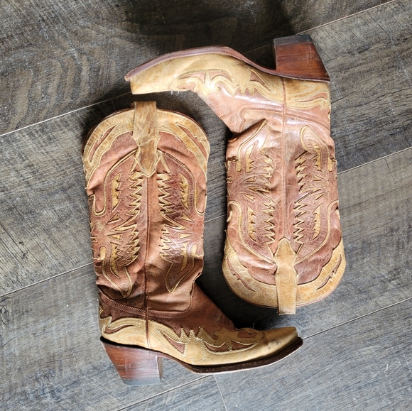 Corral R2227 Distressed Pheonix Eagle Cowboy Boots - Picture 1 of 12